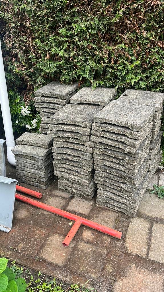 Dreen terras tegels 30x30, Tuin en Terras, Tegels en Klinkers, Ophalen, Gebruikt, Beton, Terrastegels