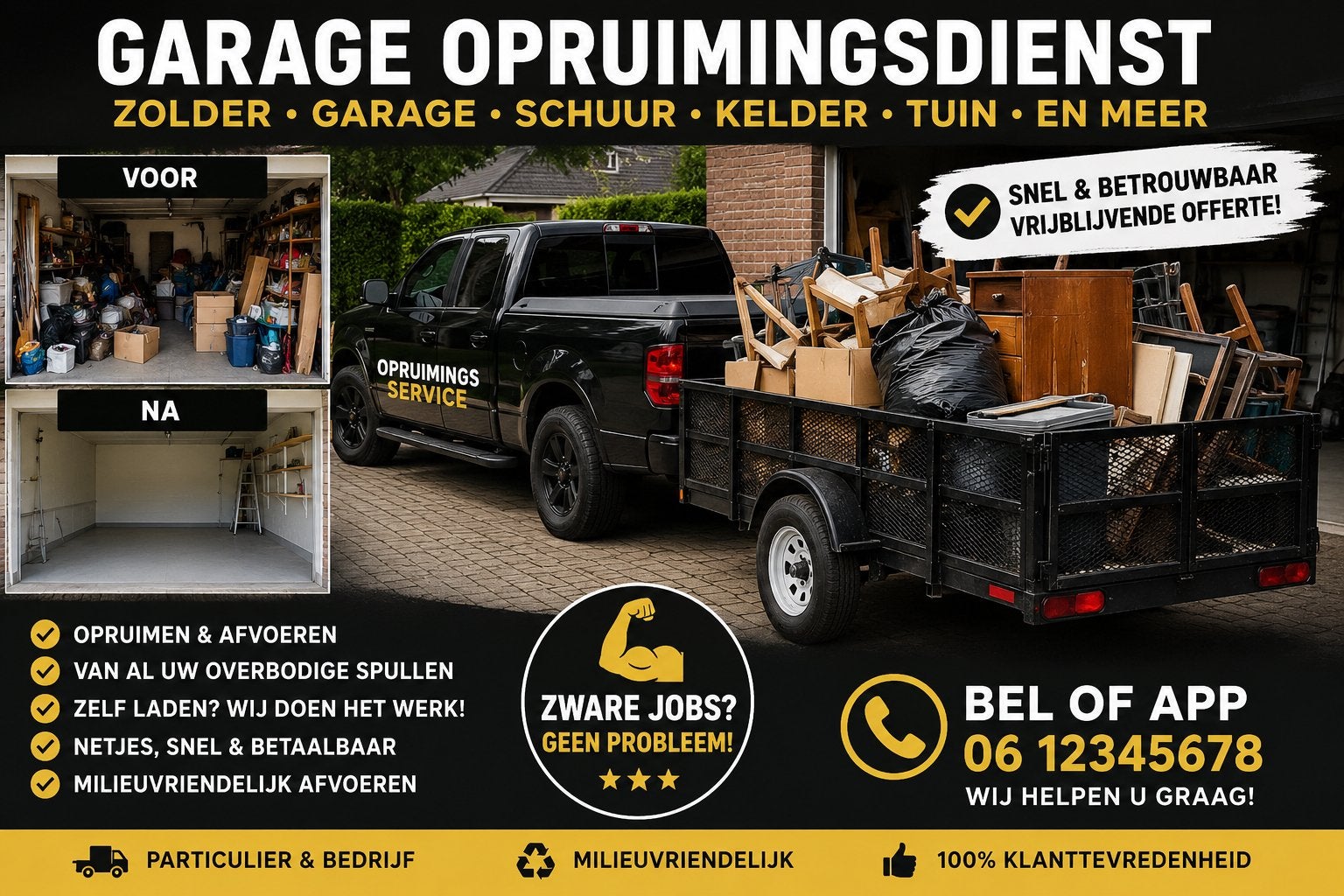 OPRUIMINGSDIENST VOOR ZOLDER TUIN SCHUUR GARAGE, Ophalen, Zegels, Bonnen of Punten