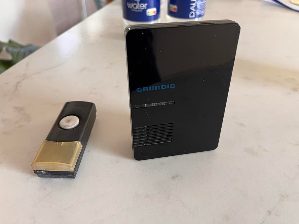 Grundig Draadloze Deurbel Set - Zwart, Huis en Inrichting, Deurbellen, Gebruikt, Draadloos, Ophalen of Verzenden