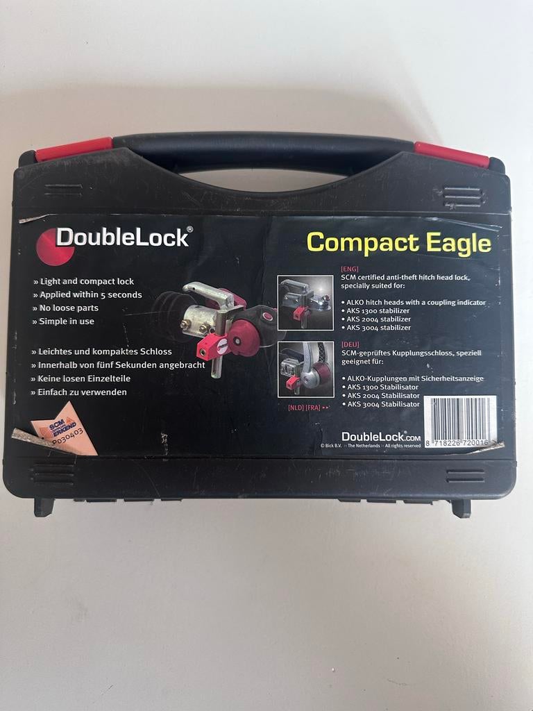 DoubleLock Compact Eagle Disselslot - SCM Gekeurd, Caravans en Kamperen, Caravan accessoires, Gebruikt, Ophalen