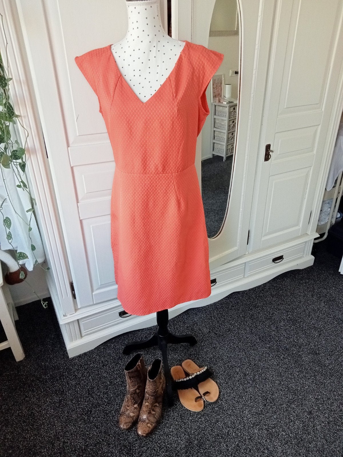 Steps " Jurk maat 40 ", Kleding | Dames, Jurken, Zo goed als nieuw, Maat 38/40 (M), Oranje, Knielengte, Ophalen of Verzenden