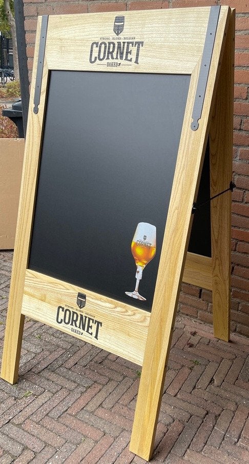 Cornet straatbord klapbord 150x75cm (nieuw), Ophalen, Nieuw, Reclamebord, Plaat of Schild, Overige merken