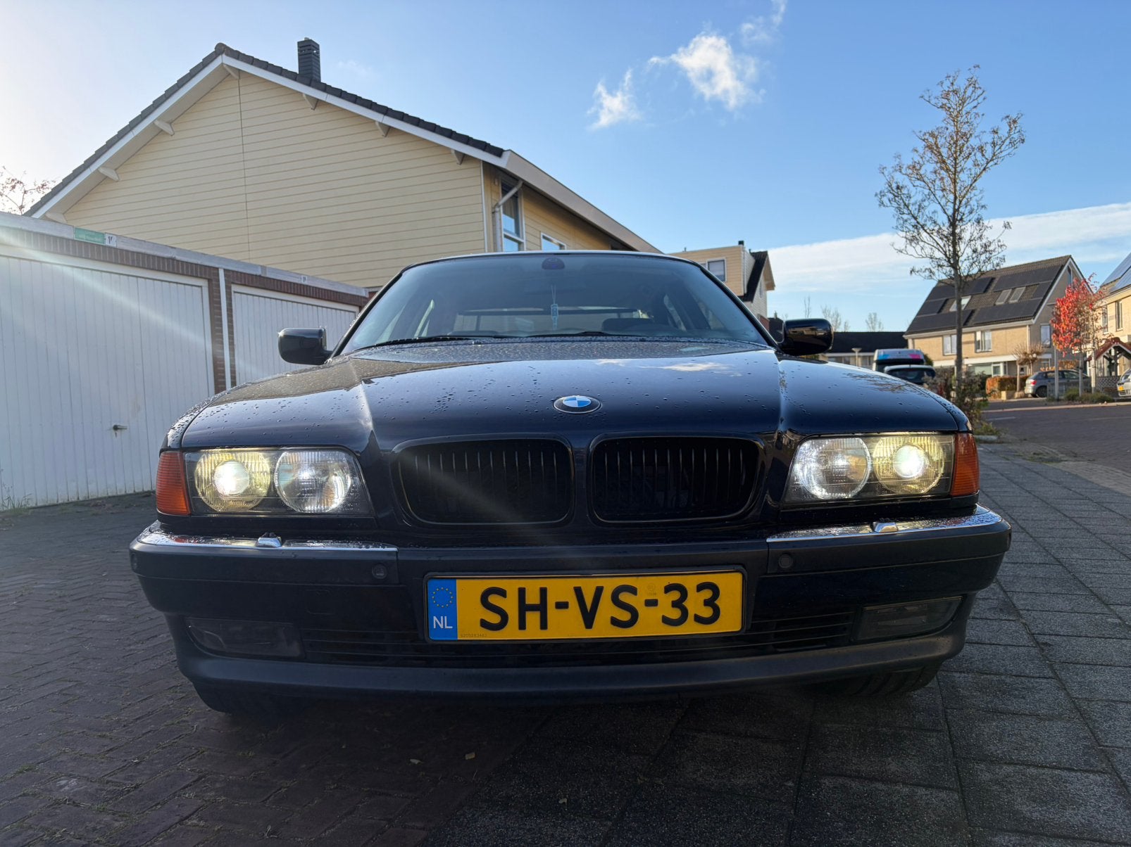 BMW 7-Serie 728i E38 Aut CC Breyton Oriëntblau Leer Nav Apk!, Auto's, Automaat, Achterwielaandrijving, Zwart, Blauw