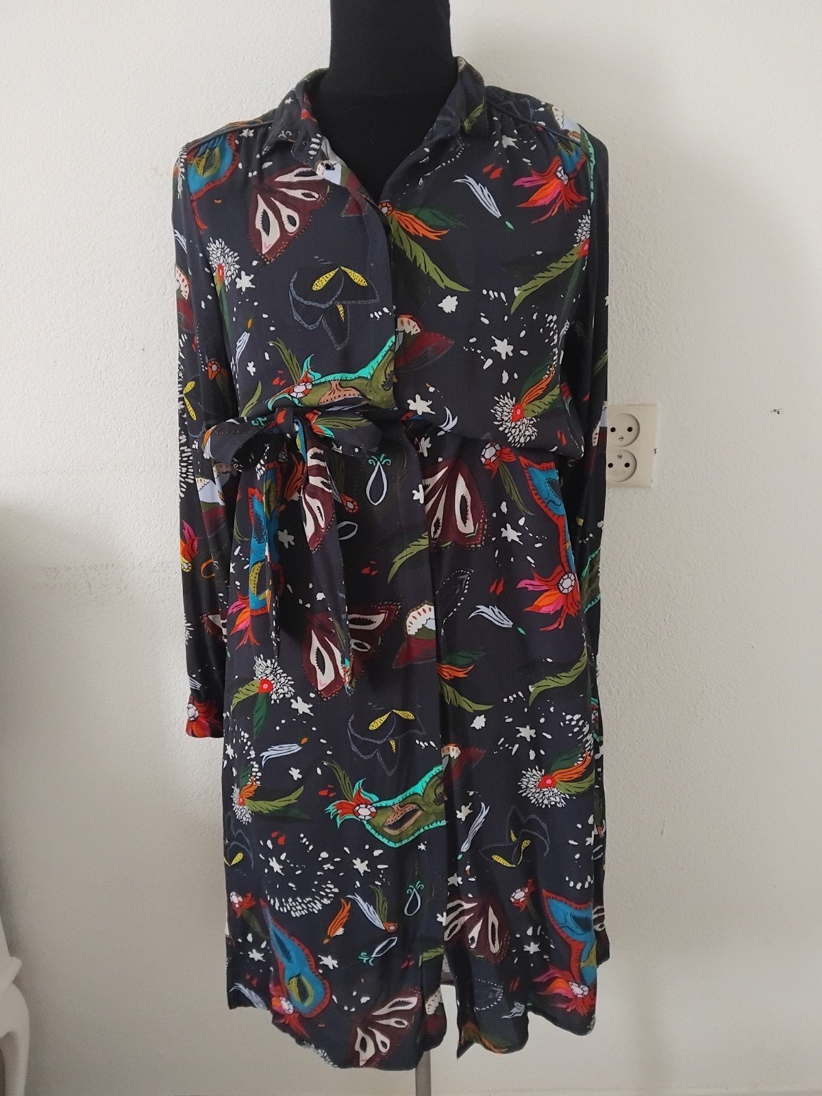 POM Amsterdam jurk met kleurrijke print, maat 40, Kleding | Dames, Maat 38/40 (M), POM Amsterdam, Meerkleurig, Ophalen of Verzenden