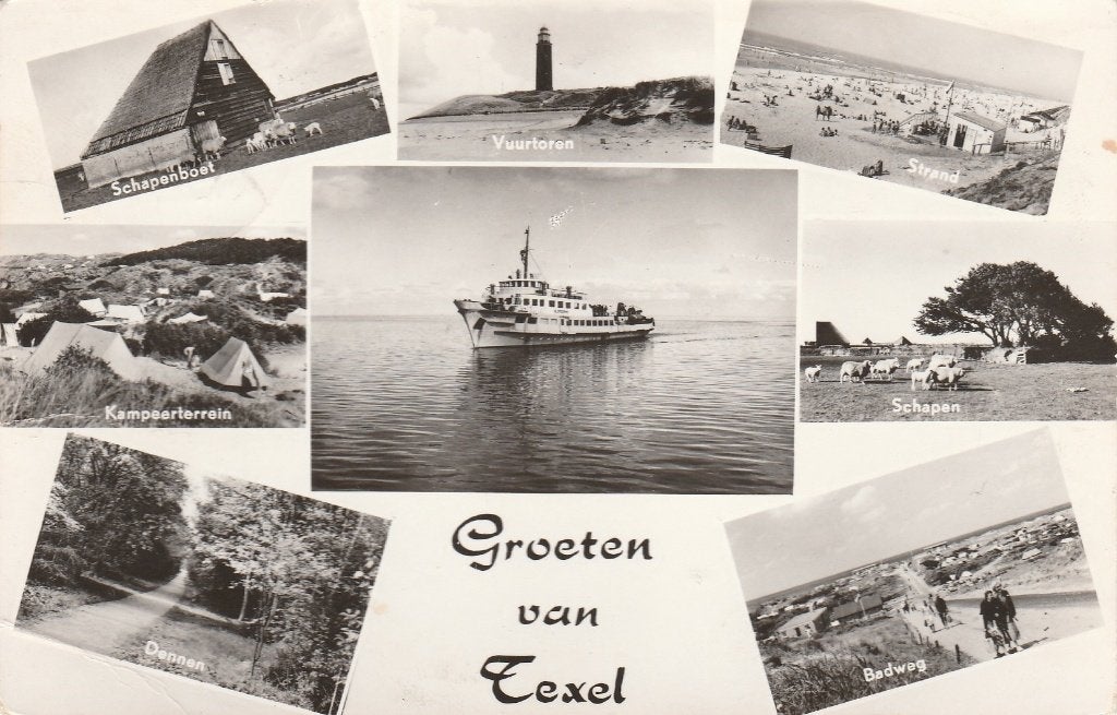 Texel, Ophalen of Verzenden, 1940 tot 1960, Gelopen, Waddeneilanden