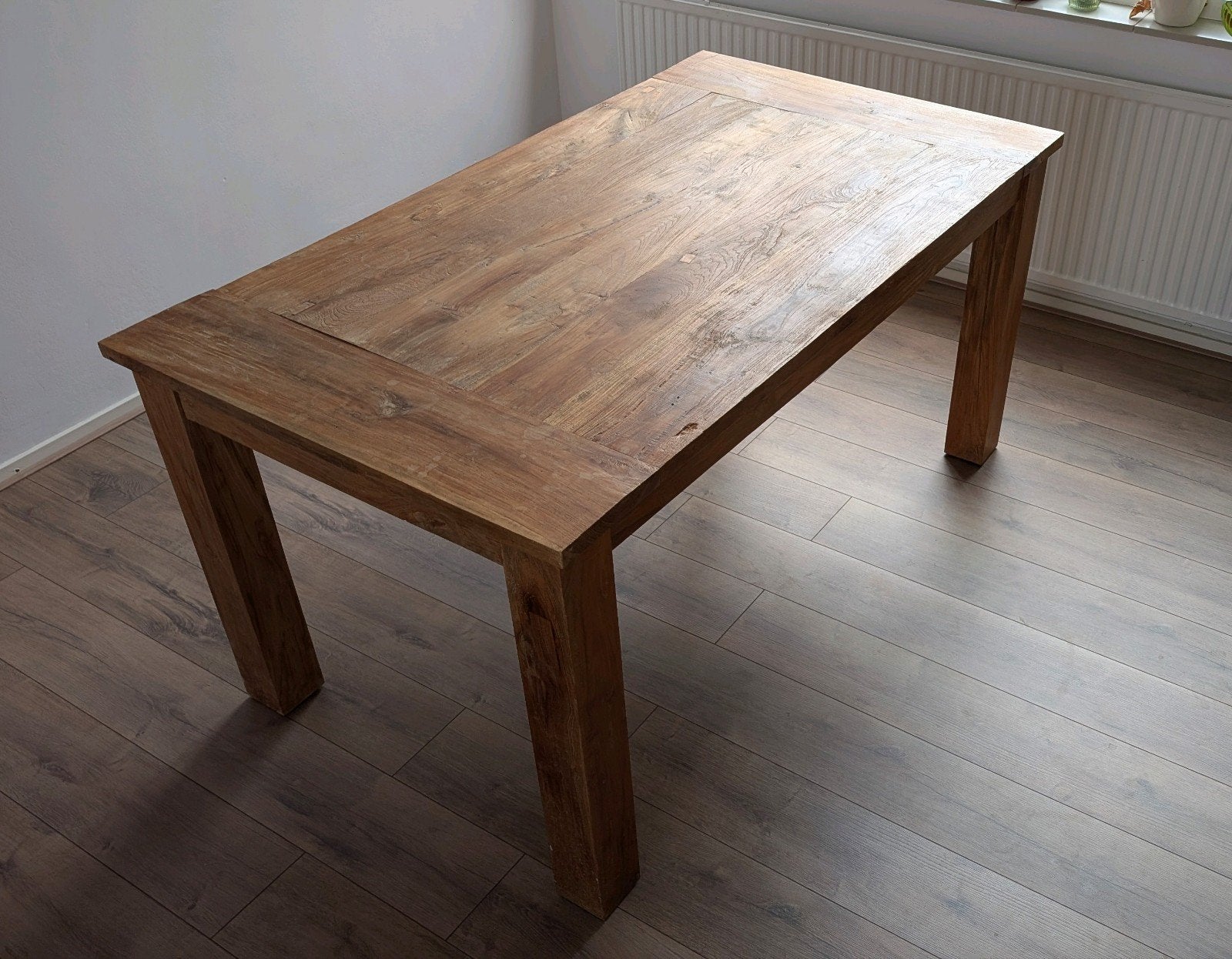 Tafel hardhout, Gebruikt, Eikenhout, 150 tot 200 cm, Rechthoekig
