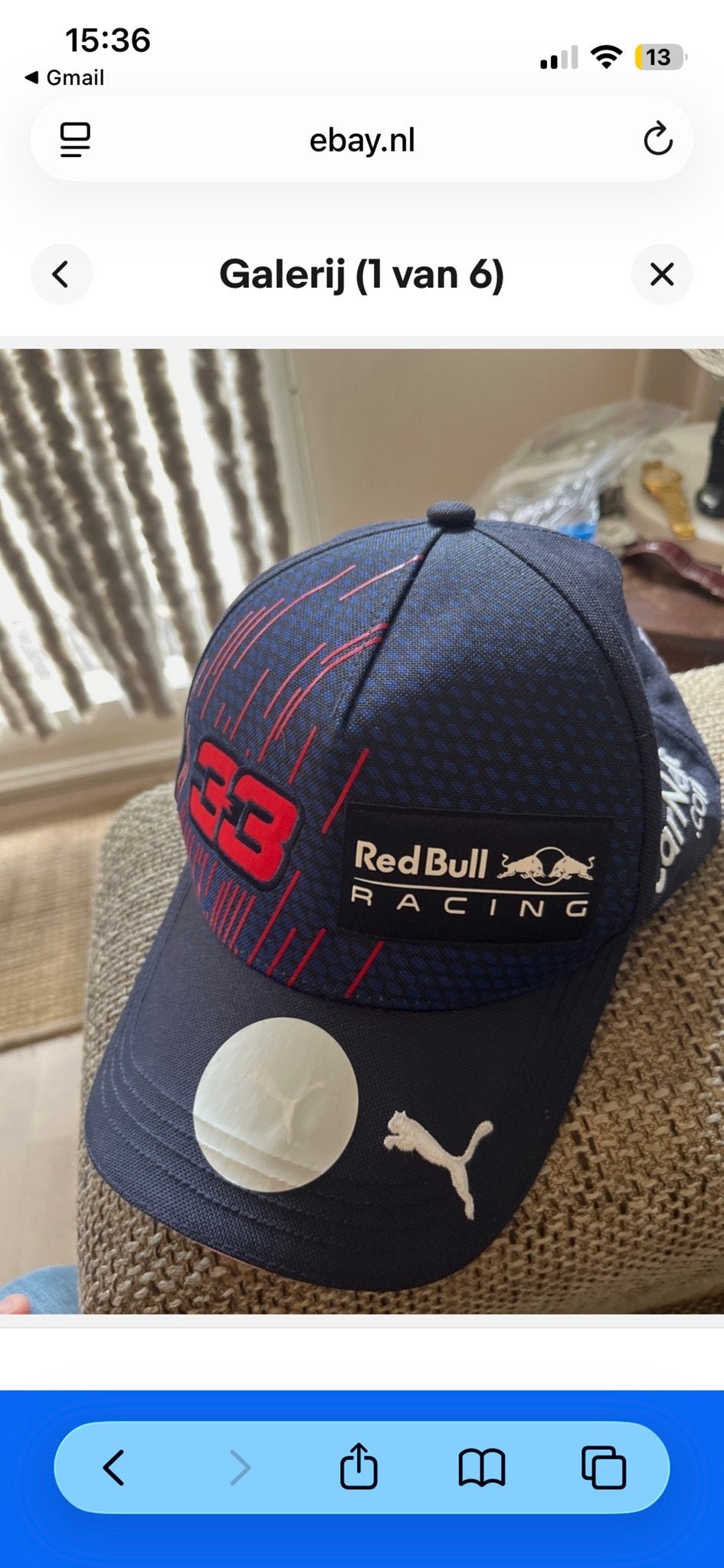 Max Verstappen Red Bull Racing Puma Cap, Ophalen of Verzenden, Zo goed als nieuw, One size fits all, Pet