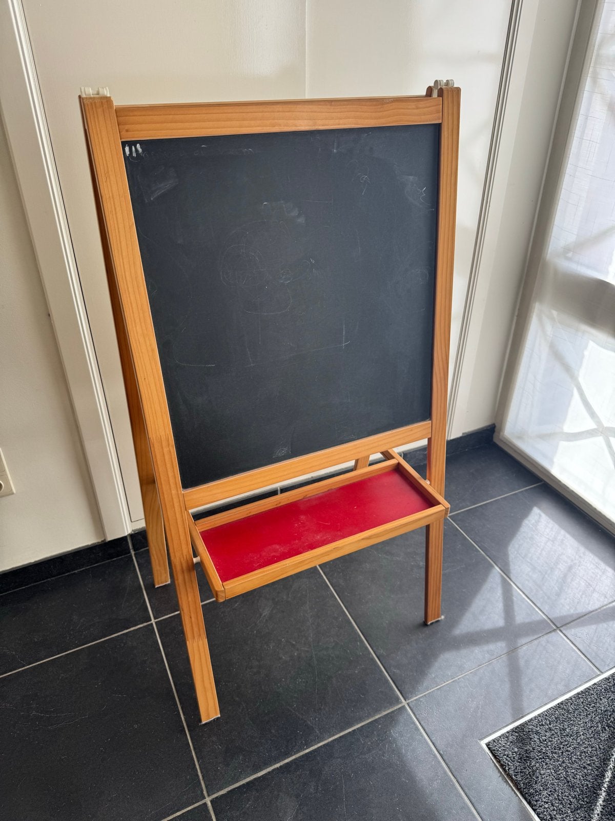 Schoolbord / whiteboard inklapbaar, Ophalen, Gebruikt, Krijtbord
