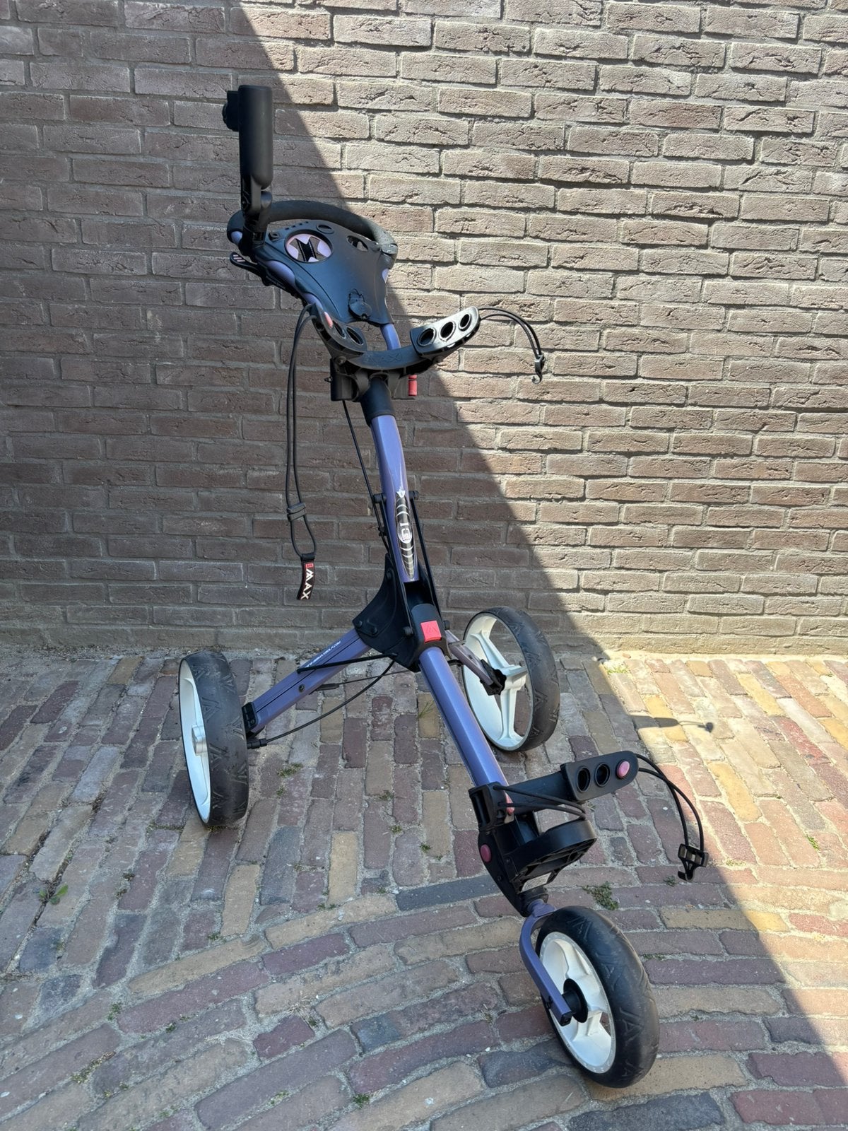 Paarse inklapbare golfkar van big max, Ophalen, Zo goed als nieuw, Golfkar, Overige merken