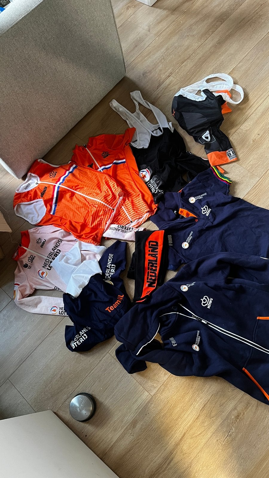 Diverse wielerkleding TeamNL KNWU, Fietsen en Brommers, Fietsaccessoires | Fietskleding, Zo goed als nieuw, Dames, Bovenkleding