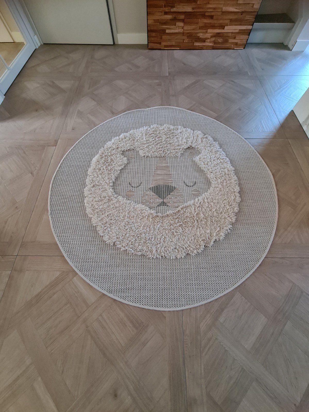 leuk vloerkleed voor kinderkamer, Ophalen, 150 tot 200 cm, Rond, Zo goed als nieuw