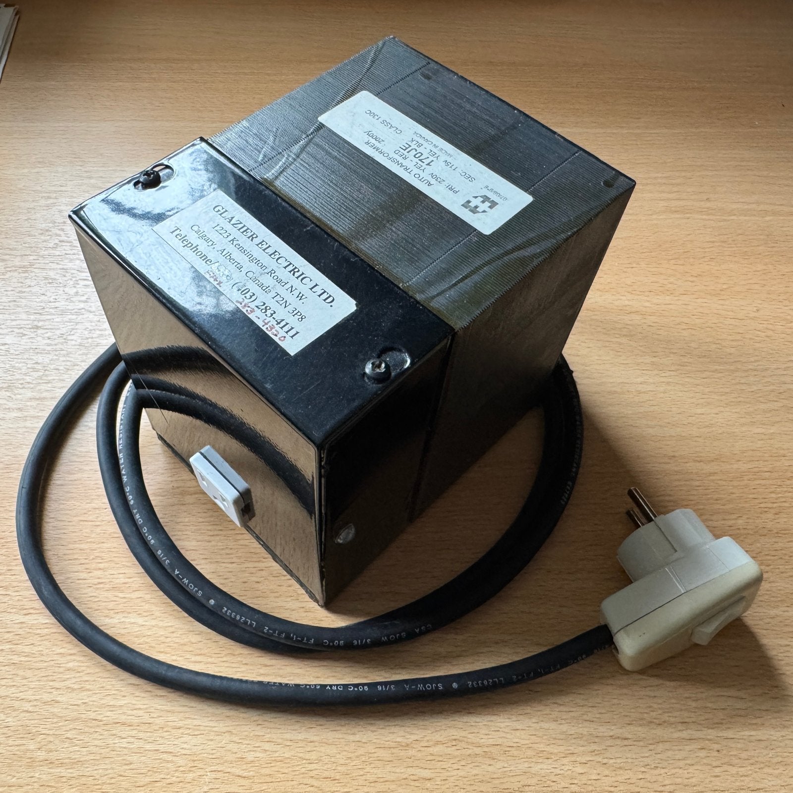 Glazier Electric Auto Transformator 230V naar 115V, Hobby en Vrije tijd, Ophalen, Gebruikt