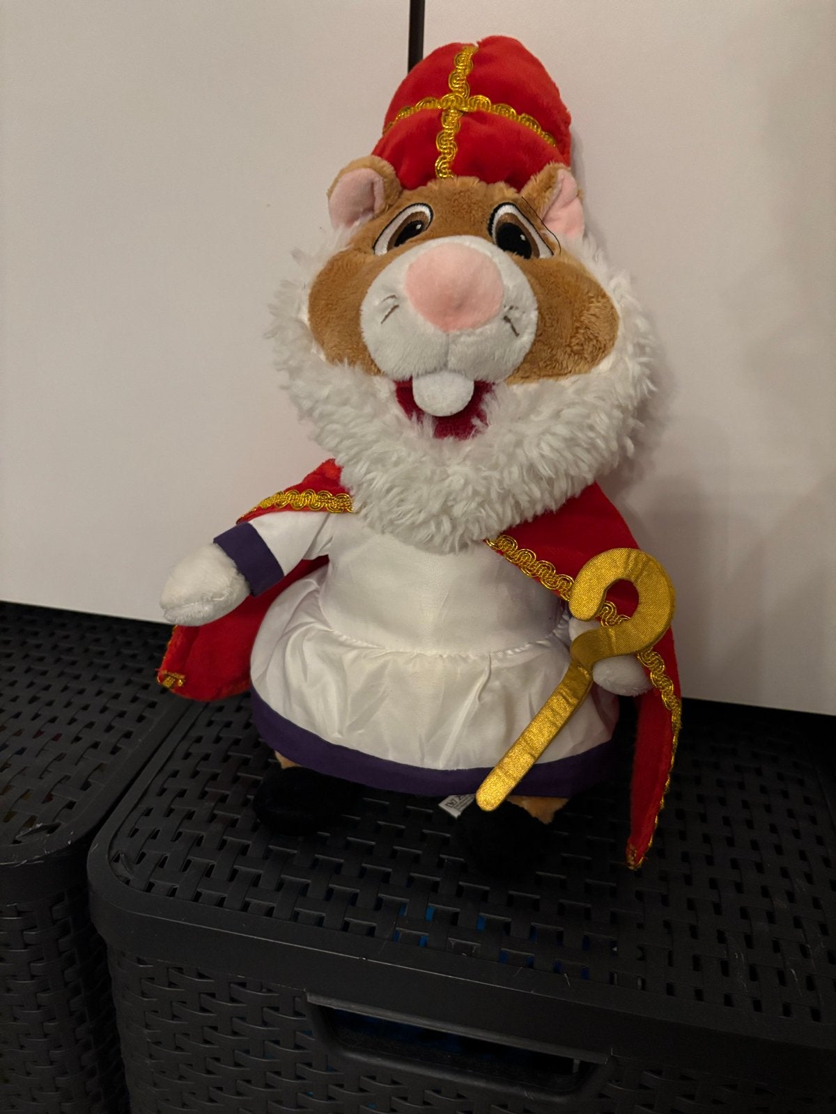 Albert Heijn AH Hamster met Sint kleding en staf 28 cm!, Ophalen of Verzenden, Zo goed als nieuw, Overige typen