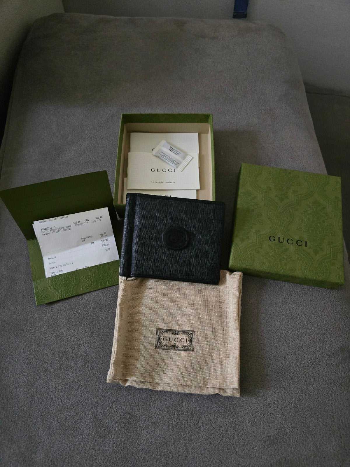 Gucci GG Supreme Portemonnee met Geldclip Zo goed als nieuw, Sieraden, Tassen en Uiterlijk, Ophalen of Verzenden, Zo goed als nieuw
