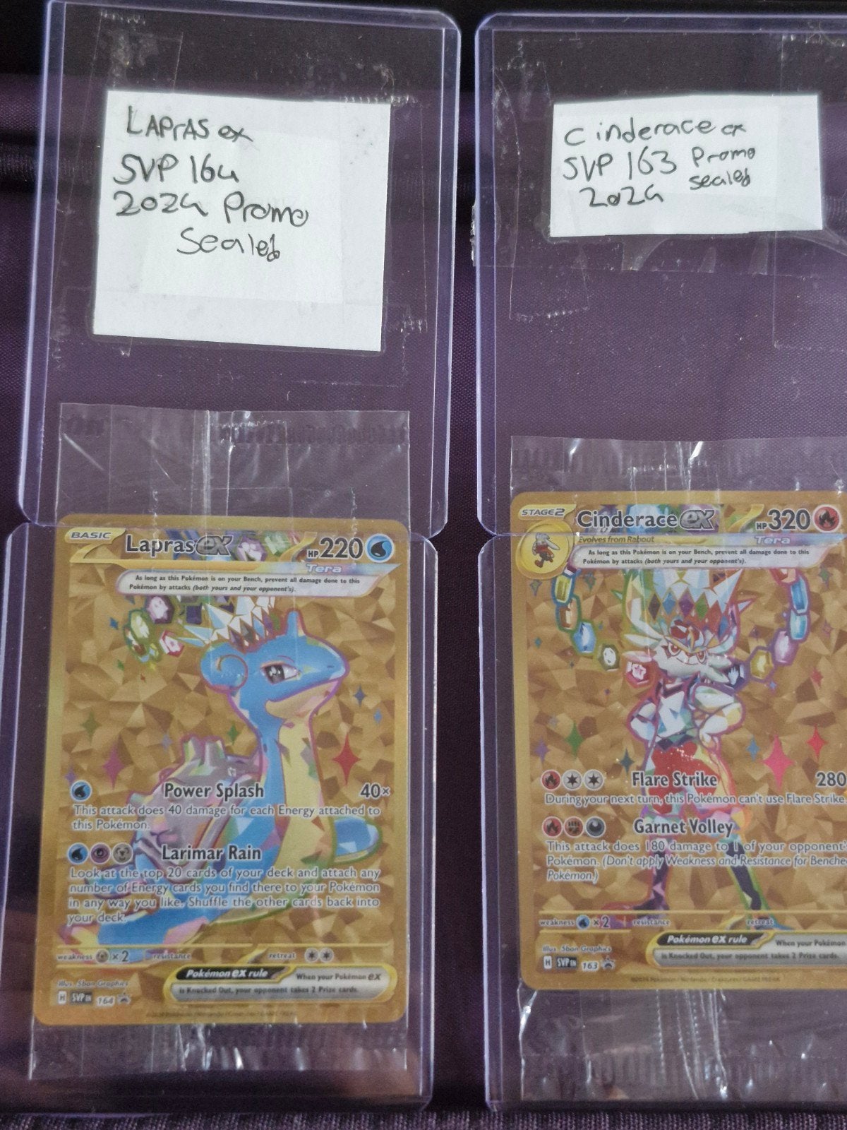 Lapras ex & Cinderace ex Promo Pokémon kaarten SVP 2024, Ophalen of Verzenden, Nieuw, Meerdere kaarten, Foil