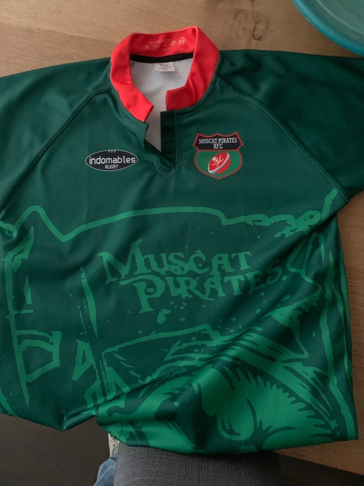 Muscat Pirates RFC Rugby Shirt - Maat XS, Ophalen of Verzenden, Zo goed als nieuw, Maat 46 (S) of kleiner, Groen