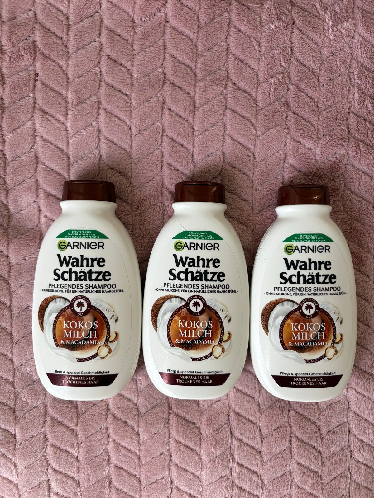 3x Garnier Shampoo Kokosmelk & Macadamia Nieuw, Ophalen of Verzenden, Nieuw, Shampoo of Conditioner