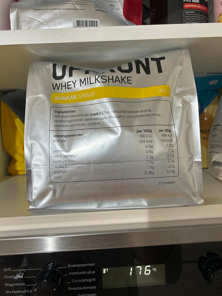 UPFRONT Whey Milkshake Banaan Smaak 1KG, Ophalen of Verzenden, Zo goed als nieuw, Overige typen