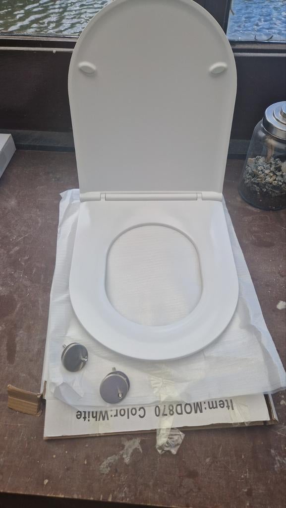 Nieuwe Toiletbril Softclose & Quick Release Glans Wit, Ophalen of Verzenden, Nieuw, Toilet