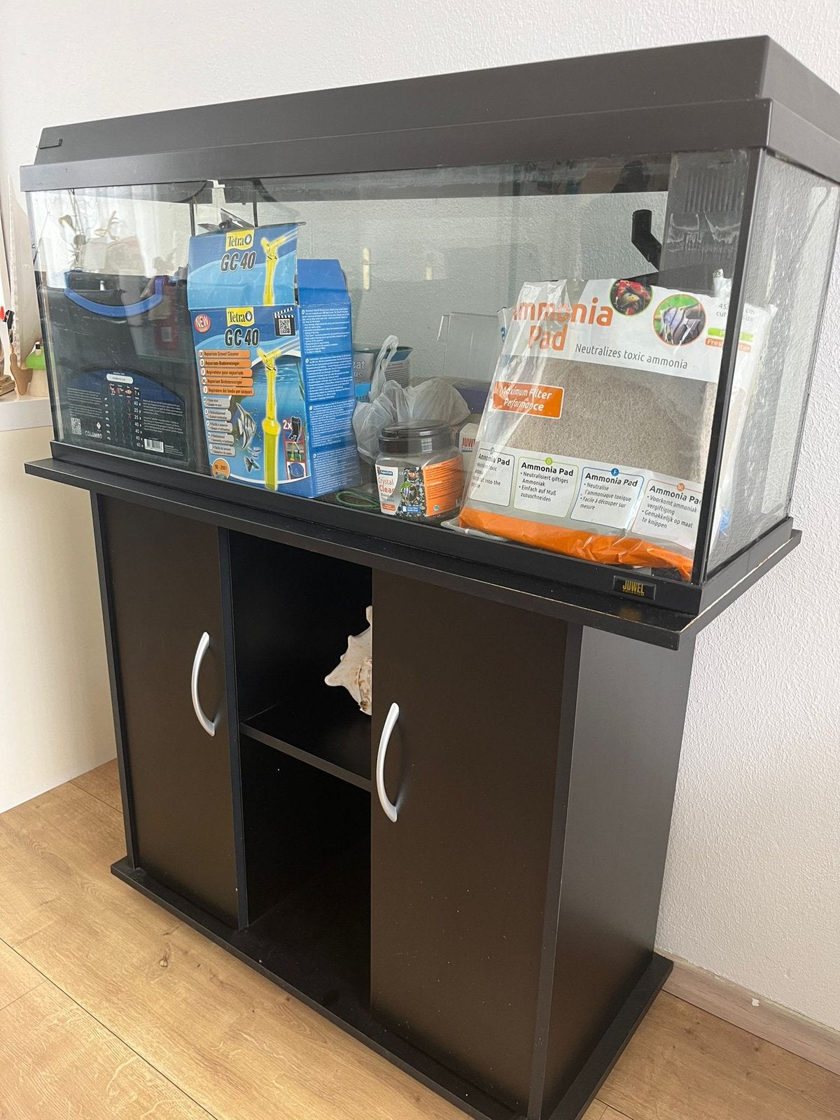 Juwel aquarium 1000x400x350 met onder kast, Dieren en Toebehoren, Vissen | Aquaria en Toebehoren, Ophalen, Inclusief deksel, Zo goed als nieuw