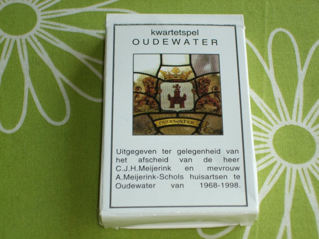 Oudewater kwartet - Uitgegeven t.g.v. afscheid huisartsen, Verzamelen, Speelkaarten, Jokers en Kwartetten, Ophalen of Verzenden
