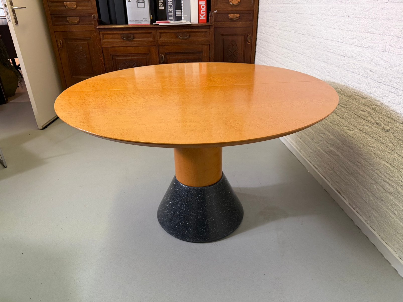 Arco balance uitschuifbaar 130 cm gemoesreerd Esdoorn hout., Ophalen of Verzenden, Zo goed als nieuw, Rond, 100 tot 150 cm