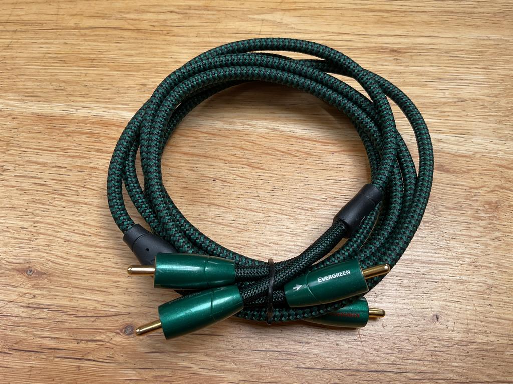 AudioQuest Evergreen rca interlink 200cm, Ophalen of Verzenden, Zo goed als nieuw, 2 tot 5 meter, Interlink-kabel