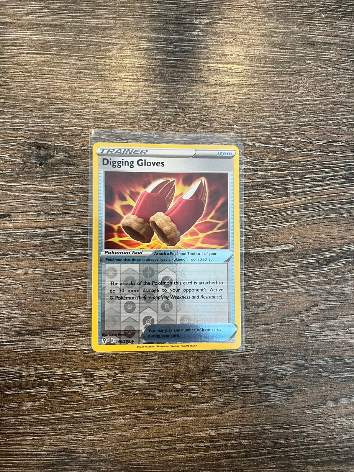 Digging Gloves EVS 145/203 reverse holo, Ophalen of Verzenden, Zo goed als nieuw