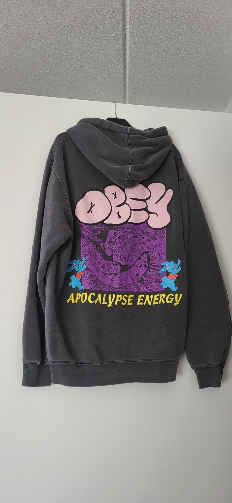 Obey hoodie met print - Maat M, Obey, Maat 48/50 (M), Ophalen of Verzenden, Grijs