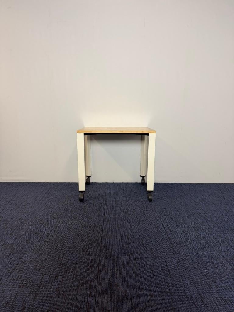 Verrijdbare tafel Ahrend 700, wit frame, 80 x 60 cm., Ophalen, Met wielen, Gebruikt