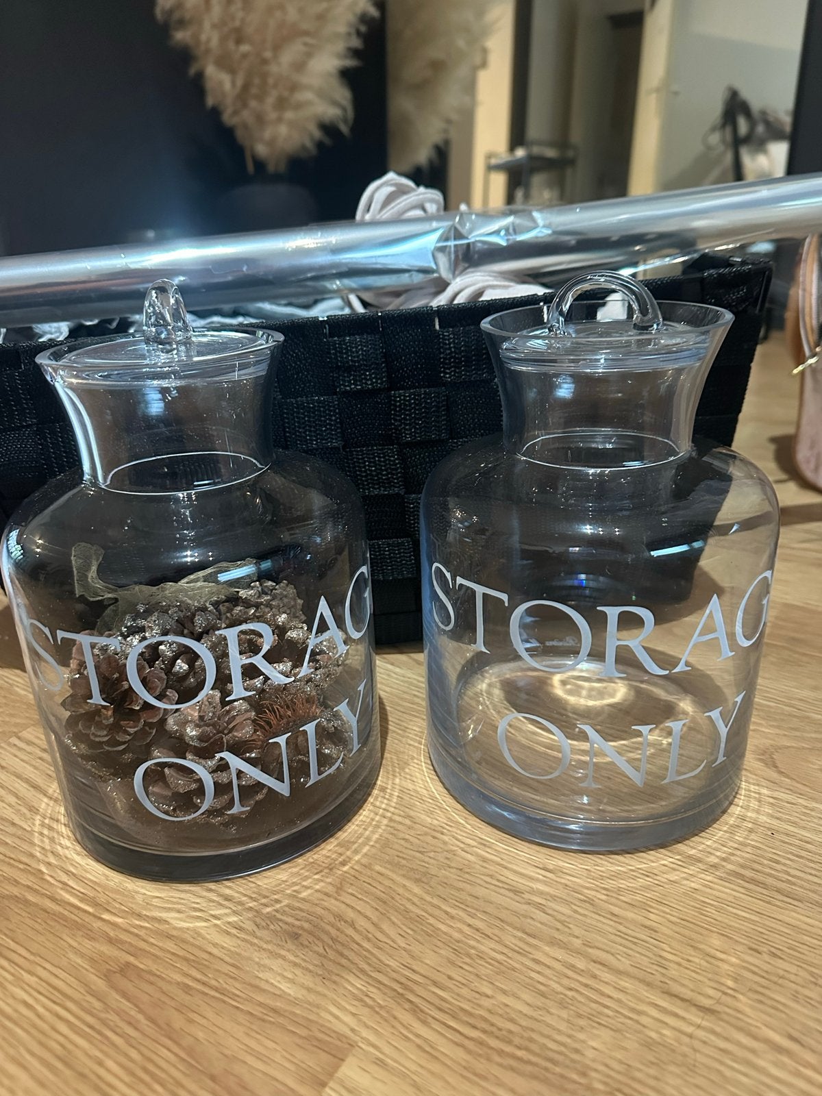 Riviera Maison 'Storage Only' glazen potten, Ophalen, Zo goed als nieuw, Glas, Landelijk