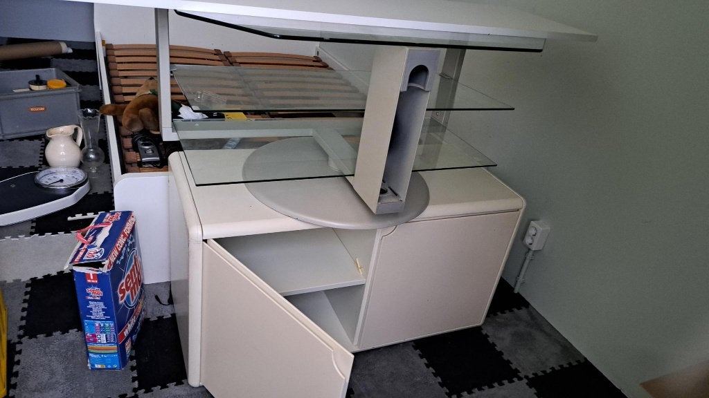 TV meubel, Ophalen, Gebruikt, 100 tot 150 cm, 100 tot 150 cm