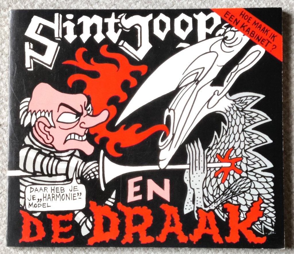 Sint Joop en de draak 1977  Joop den Uyl  spotprenten Opland, Eén stripboek, Ophalen of Verzenden, Zo goed als nieuw