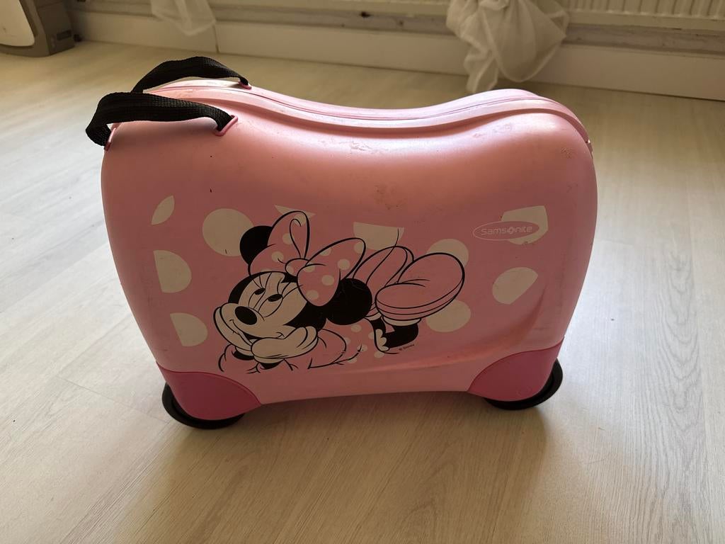 Samsonite Minnie Mouse kinderkoffer met wieltjes, 40 tot 60 cm, Gebruikt, 20 tot 30 cm, Roze