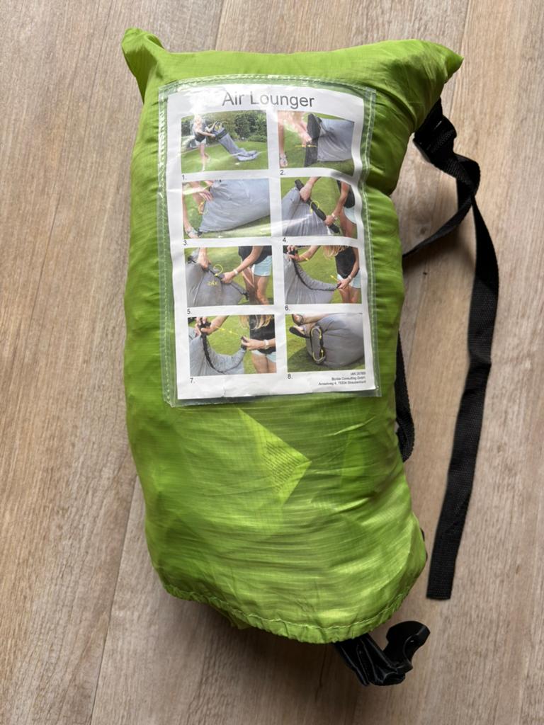 Te koop AIR LOUNGER Zitzak, Ophalen, Zo goed als nieuw, Groen
