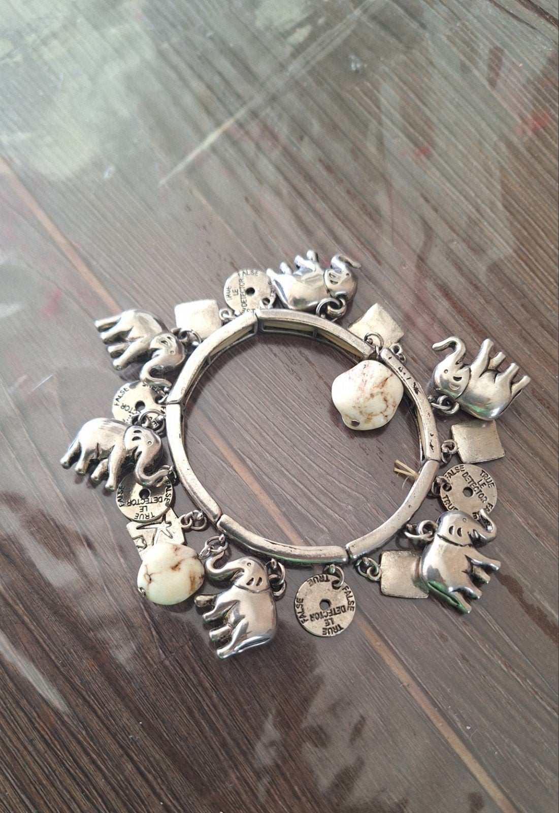 Leuk vintage armband met olifantjes, Sieraden, Tassen en Uiterlijk, Armbanden, Overige materialen, Ophalen of Verzenden, Zo goed als nieuw