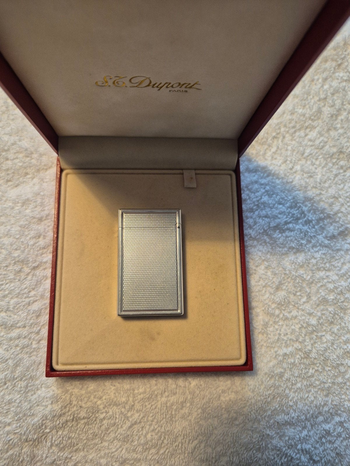 St. Dupont aansteker zilver., Verzamelen, Ophalen, Zo goed als nieuw, Aansteker