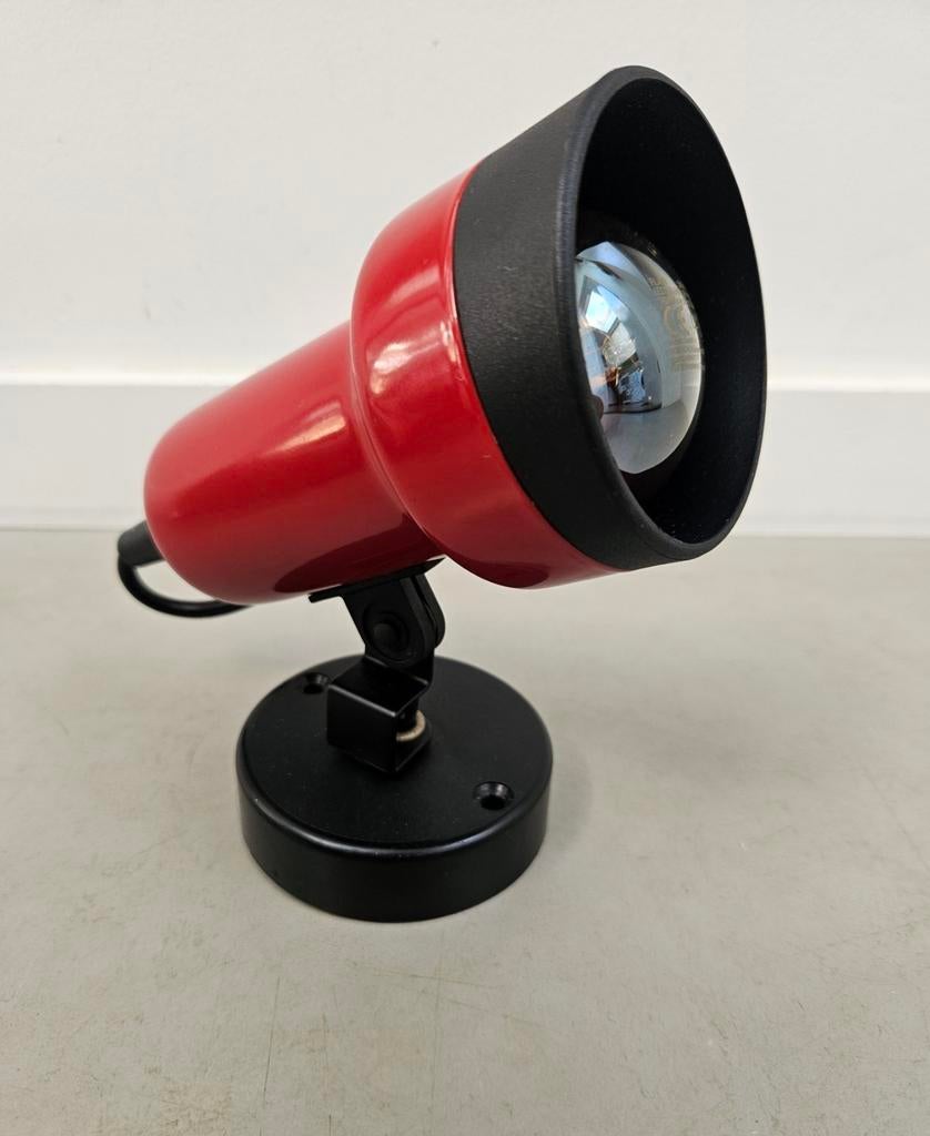 Vintage spot Brandweerrood Jaren 70, Huis en Inrichting, Lampen | Spots, Ophalen of Verzenden, Gebruikt, Metaal of Aluminium