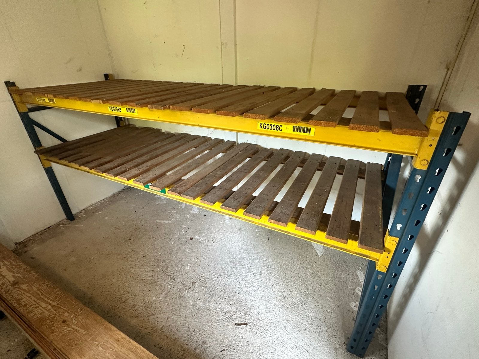 Palletstelling 2 niveaus - 286x100x136 cm stelling pellet, Ophalen