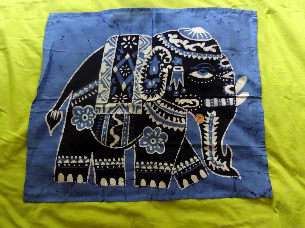 Batik doekje Olifant 46 x 40 cm, 40 cm, Verzenden, Textiel, Zo goed als nieuw