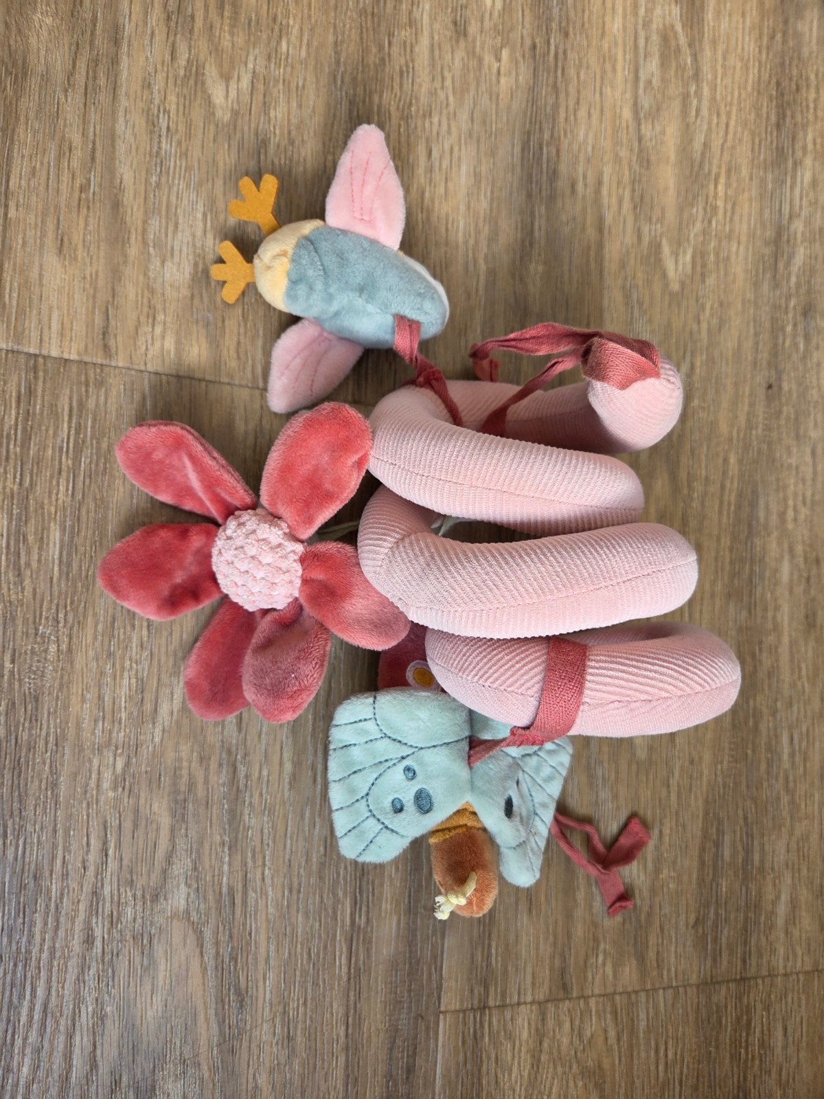 Roze baby spiraal little dutch met bloem en vlinders, Ophalen of Verzenden