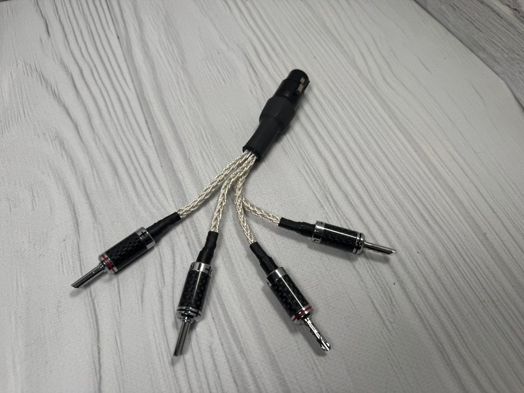 XLR naar Banana Adapter Meze Kabel Furutech Rhodium, Ophalen, Nieuw, Minder dan 2 meter, Overige kabels