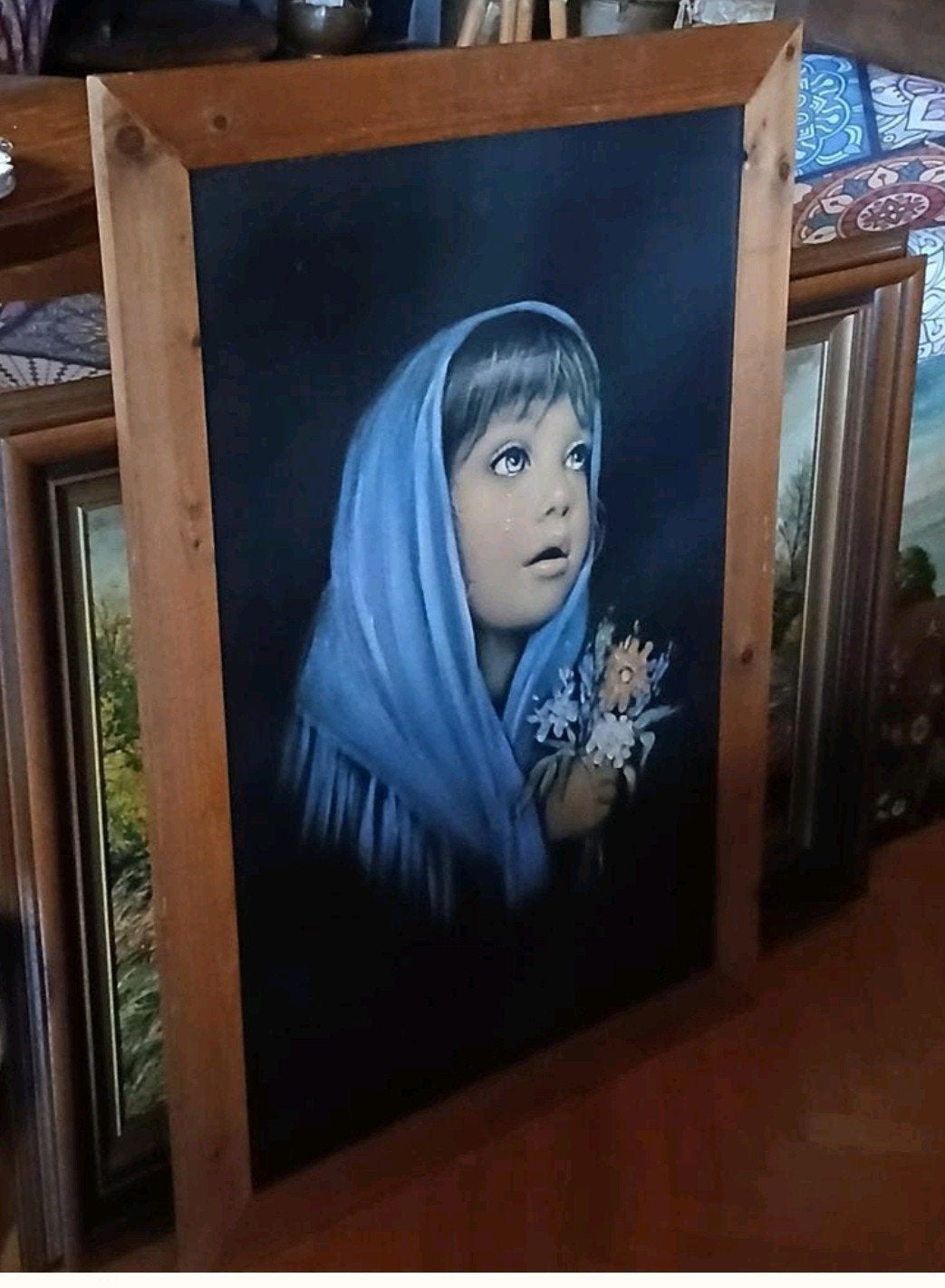Vintage print 'Huilend meisje' door James Rawlings, Antiek en Kunst, Ophalen of Verzenden