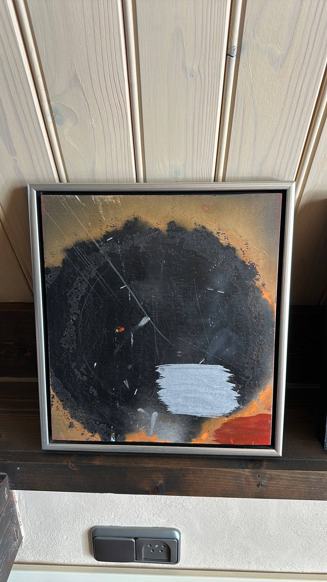 Abstract schilderij hoogwaardige lijst perfecte staat, Ophalen of Verzenden