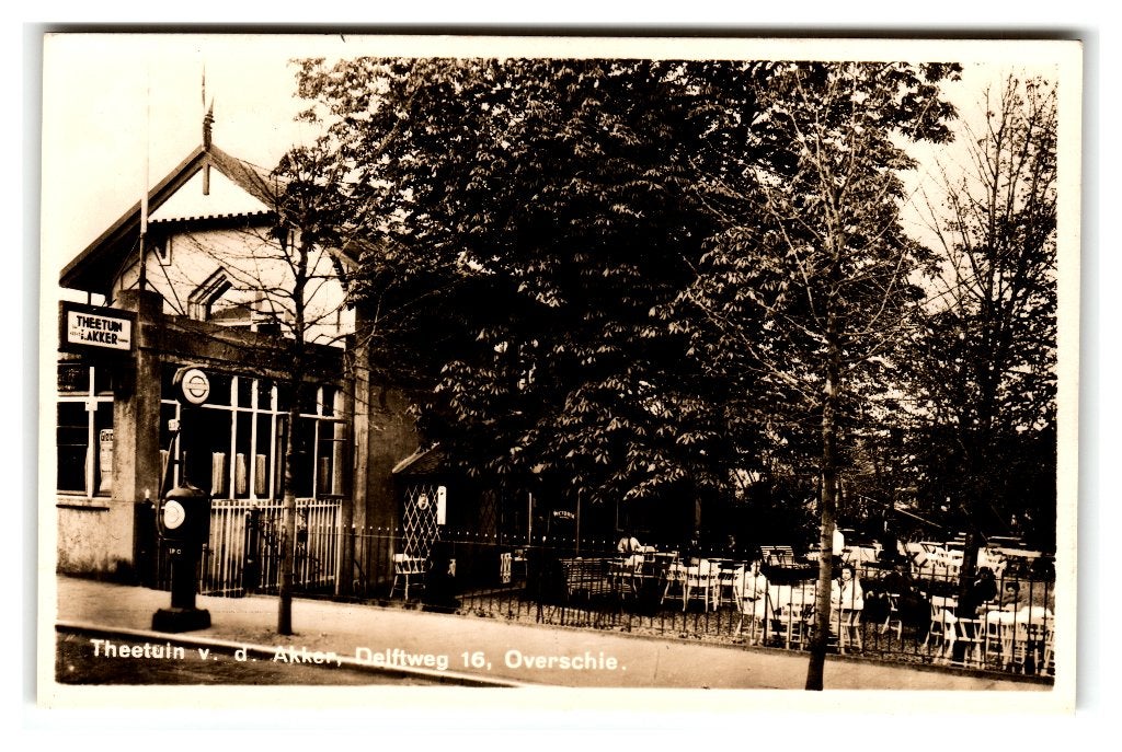 Overschie, Theetuin v. d. Akker, Verzenden, 1940 tot 1960, Ongelopen, Zuid-Holland
