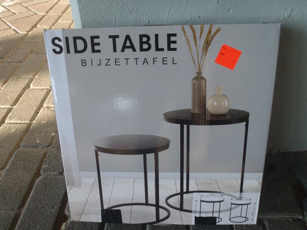 2 salon tafels als set SPLINTERNIEUW, 45 tot 60 cm, Minder dan 55 cm, Rond, Nieuw