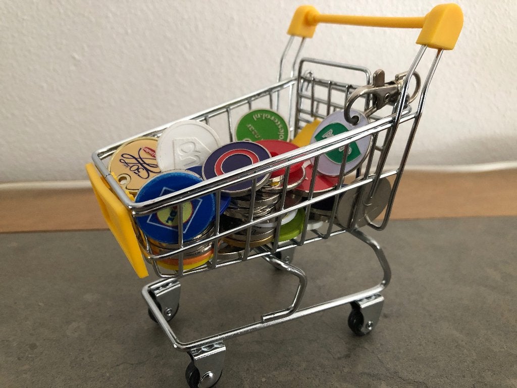 Partij van +50 Winkelwagen muntjes[05], Verzamelen, Winkelwagenmuntjes, Ophalen of Verzenden