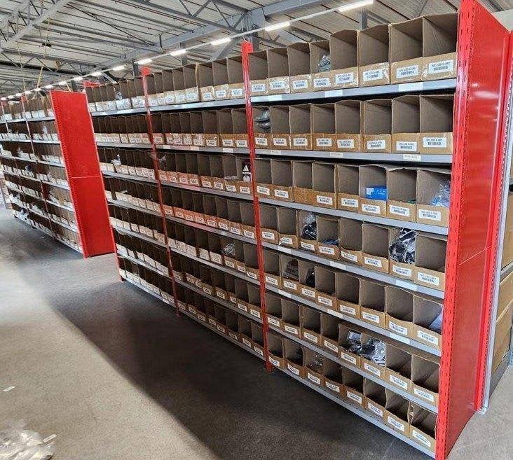 Legbordstelling 25 meter – 20 secties – Zeer goede staat, Ophalen, Zo goed als nieuw
