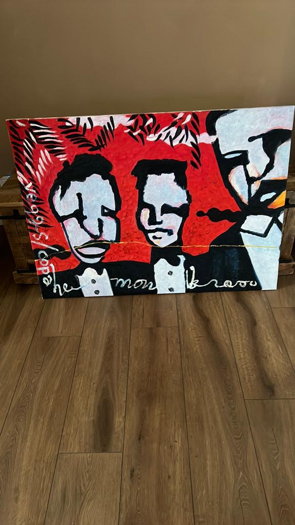 Te koop schilderij herman brood, Antiek en Kunst, Kunst | Schilderijen | Modern, Ophalen
