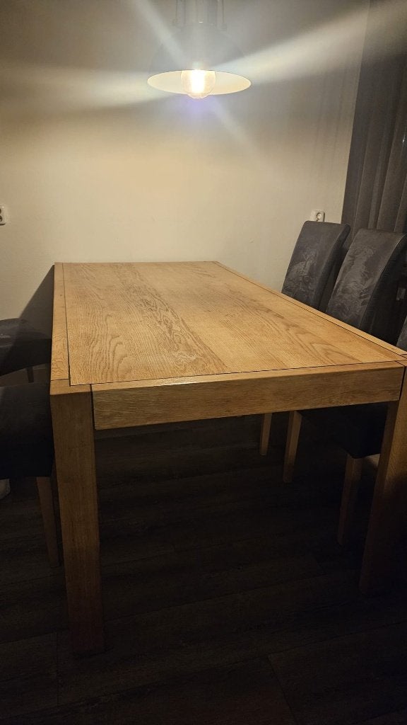 Eettafel, Ophalen, Gebruikt, Eikenhout, 50 tot 100 cm